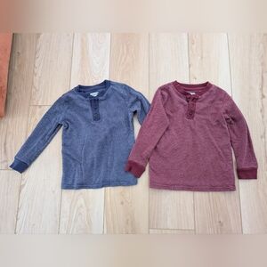 Garanimals Kids Long-Sleeve Henley Shirt - Blue / Red, 3T
